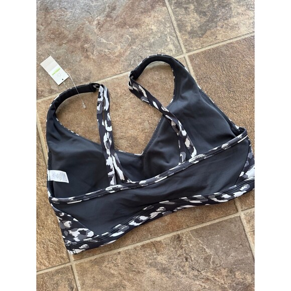 Offline By Aerie Goals Plunge Sports Bra Gray Size Large - Picture 8 of 10